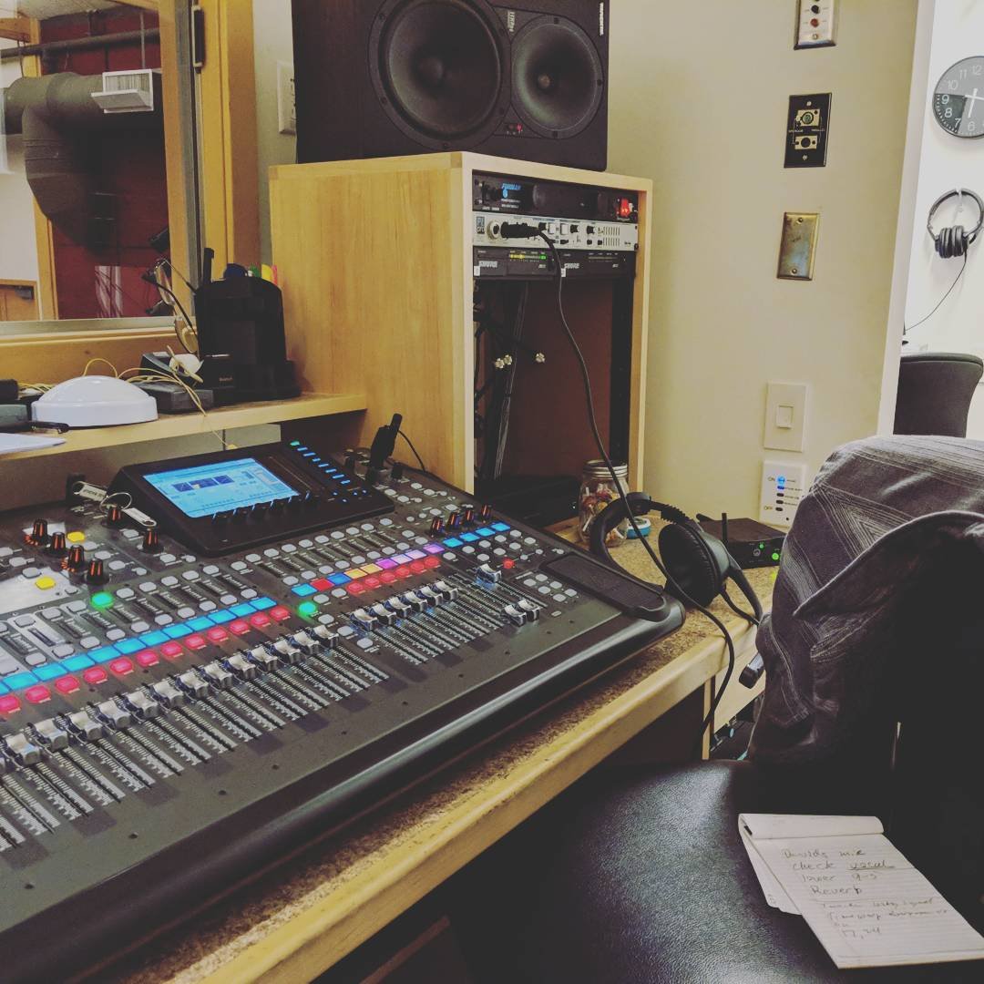 Behringer X32 on set. Available new for sale from Elysian Sound and Light